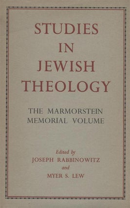 Item 236. THE JEWISH CONCEPTION OF IMMORTALITY AND THE LIFE HEREAFTER: AN ANTHOLOGY.