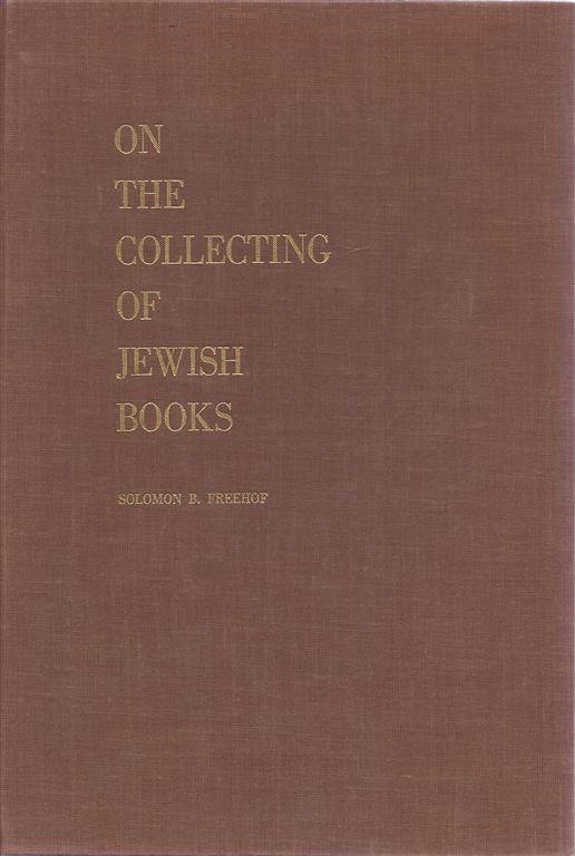 Item 375. ON THE COLLECTING OF JEWISH BOOKS.