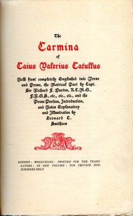 Item 1634. THE CARMINA OF CAIUS VALERIUS CATULLUS.