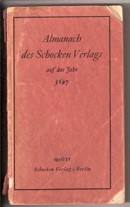 Item 1736. ALMANACH DES SCHOCKEN VERLAGS AUF DAS JAHR 5697.