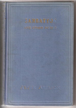 Item 1760. SAMBATYON AND OTHER POEMS. VOLUME 1.