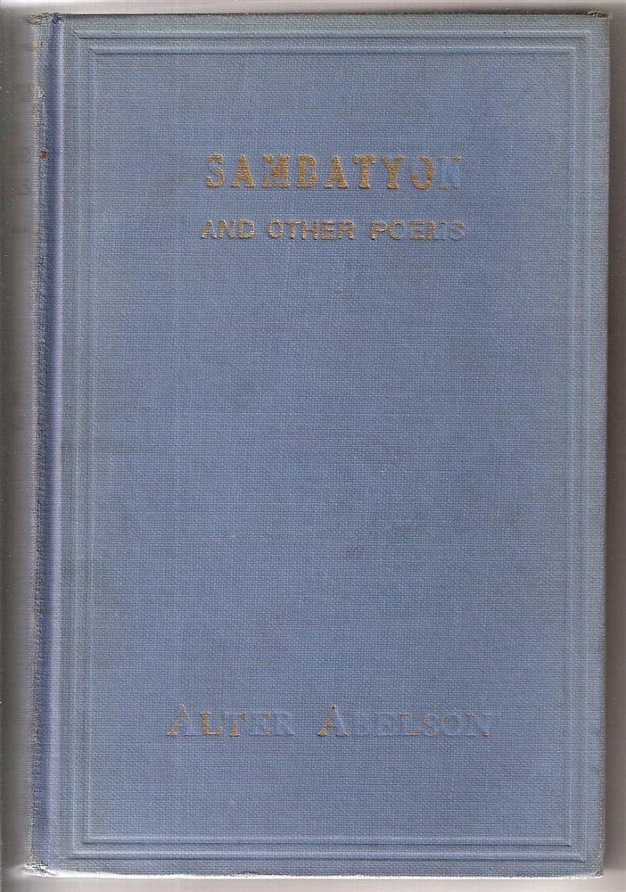 Item 1760. SAMBATYON AND OTHER POEMS. VOLUME 1.