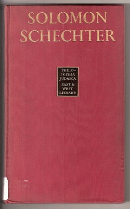 Item 1851. SELECTED WRITINGS: SOLOMON SCHECHTER.
