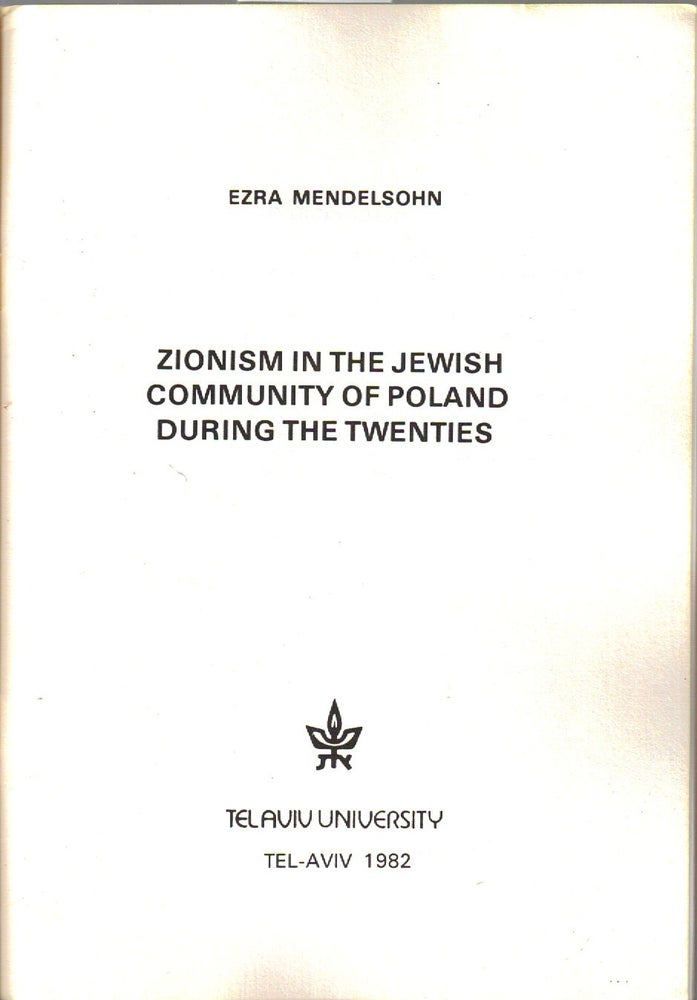 Item 2154. ZIONISM IN THE JEWISH COMMUNITY OF POLAND DURING THE TWENTIES.