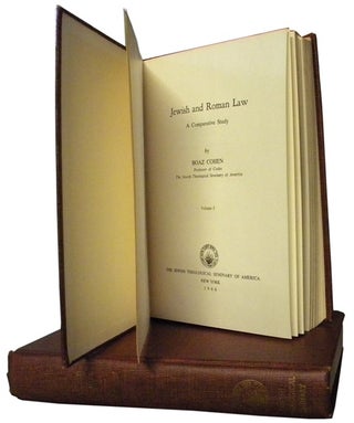 Item 2372. JEWISH AND ROMAN LAW : A COMPARATIVE STUDY. COMPLETE IN TWO VOLUMES.