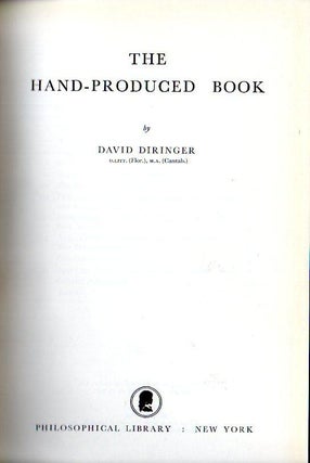 Item 4157. THE HAND-PRODUCED BOOK