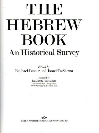 Item 4194. THE HEBREW BOOK: AN HISTORICAL SURVEY