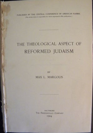 Item 4707. THE THEOLOGICAL ASPECT OF REFORMED JUDAISM