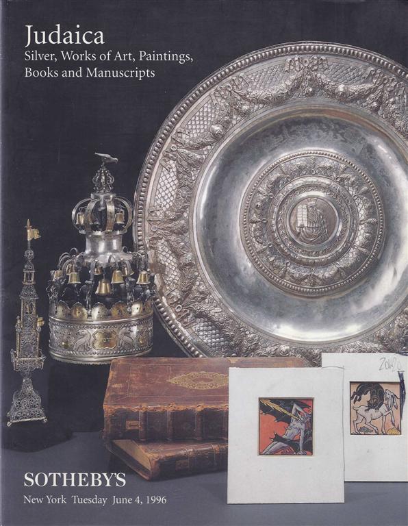 Item 4773. JUDAICA: SILVER, WORKS OF ART, PAINTINGS, BOOKS AND MANUSCRIPTS