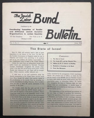 Item 4901. THE JEWISH LABOR BUND BULLETIN, VOL. 1, NOS. 6 (JUNE, 1948)