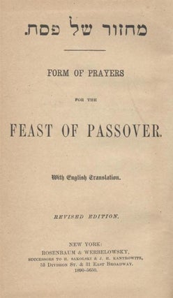 Item 5050. FORM OF PRAYERS FOR THE FEAST OF PASSOVER