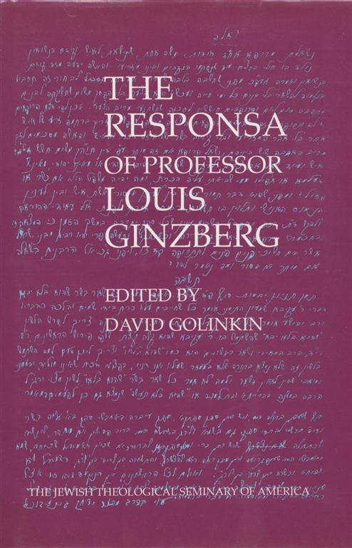 Item 5734. THE RESPONSA OF PROFESSOR LOUIS GINZBERG