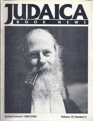 Item 6415. JUDAICA BOOK NEWS. SPRING/SUMMER 1989/5749. VOLUME 19, NUMBER 2