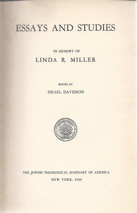 Item 6860. ESSAYS AND STUDIES IN MEMORY OF LINDA R. MILLER
