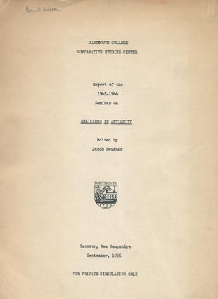 Item 7588. REPORT OF THE 1965-1966 SEMINAR ON RELIGIONS IN ANTIQUITY