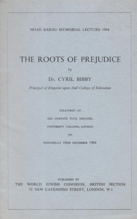 Item 7681. THE ROOTS OF PREJUDICE