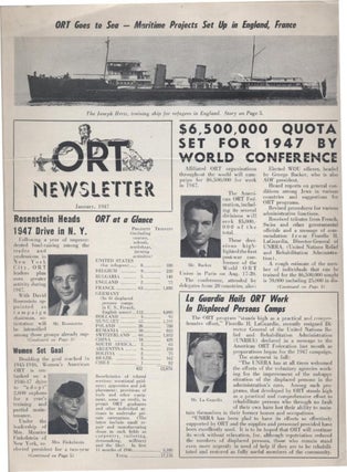 Item 7691. ORT NEWSLETTER [JANUARY 1947]
