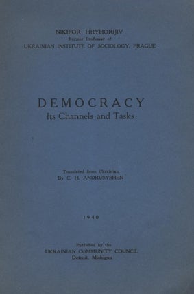 Item 7890. DEMOCRACY: ITS CHANNELS AND TASKS