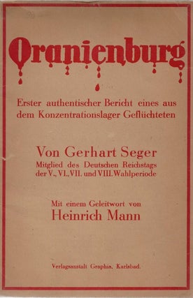 Item 8209. Oranienburg : erster authentischer Bericht eines aus dem Konzentrationslager Gefluchteten