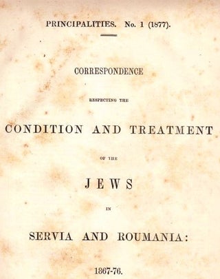 Item 8441. CORRESPONDENCE RESPECTING THE CONDITION AND TREATMENT OF THE JEWS IN SERVIA