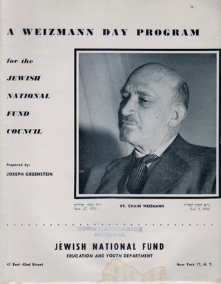 Item 8622. A WEIZMANN DAY PROGRAM FOR THE JEWISH NATIONAL FUND COUNCIL