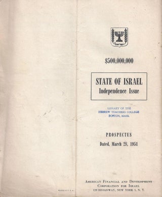 Item 8631. $500,000,000 STATE OF ISRAEL INDEPENDENCE ISSUE. PROSPECTUS MARCH 28, 1951.