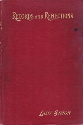 Item 8698. RECORDS AND REFLECTIONS, SELECTED FROM HER WRITINGS DURING HALF A CENTURY (APRIL 3RD, 1840, TO APRIL 3RD, 1890)