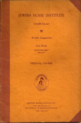 Item 8717. FESTIVAL COURSE; CHANUCKAH [TWO VOLUMES ONLY]