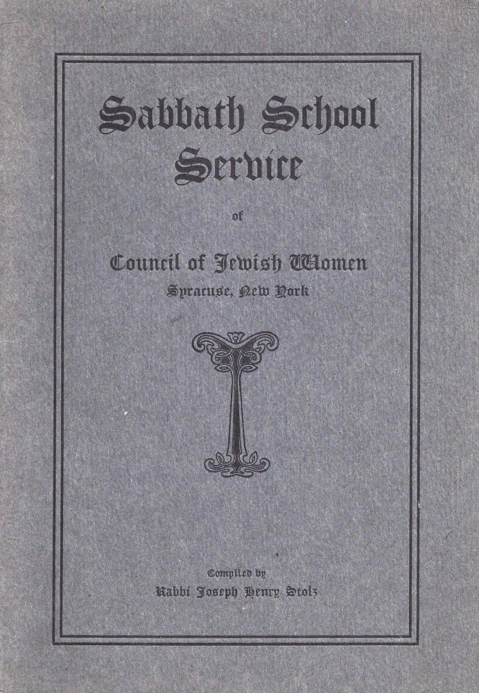 Item 8737. SABBATH SCHOOL SERVICE OF COUNCIL OF JEWISH WOMEN SYRACUSE, NEW YORK