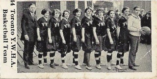 PHOTO TRADING CARD, PROBABLY THE FIRST OF A JEWISH WOMEN'S TEAM) TORONTO Y.W.H.A. LADIES’...