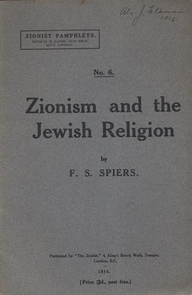 Item 8821. ZIONISM AND THE JEWISH RELIGION