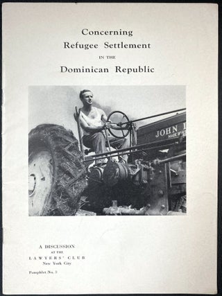 Item 279054. CONCERNING REFUGEE SETTLEMENT IN THE DOMINICAN REPUBLIC