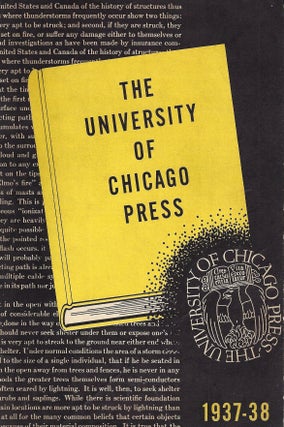 Item 8891. THE UNIVERSITY OF CHICAGO PRESS 1937-38