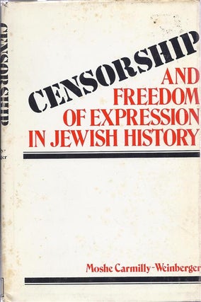 Item 8919. CENSORSHIP AND FREEDOM OF EXPRESSION IN JEWISH HISTORY