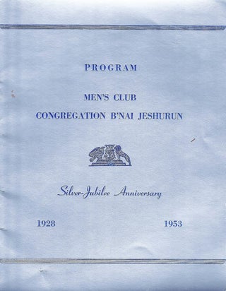 Item 243506. PROGRAM; SILVER-JUBILEE ANNIVERSARY, 1928-1953
