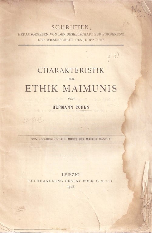 Item 9496. CHARAKTERISTIK DER ETHIK MAIMUNIS