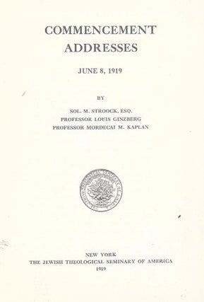 Item 9513. COMMENCEMENT ADDRESSES, JUNE 8, 1919
