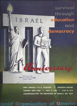 Item 9721. ISRAEL ANNIVERSARY: SURVIVAL THROUGH EDUCATION AND DEMOCRACY. FIRST ANNUAL Z.O.A. PAGEANT