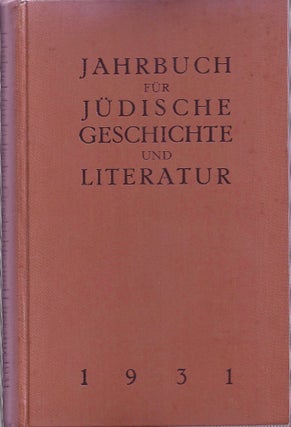 Item 9879. JAHRBUCH FÜR JÜDISCHE GESCHICHTE UND LITERATUR