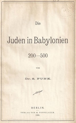 Item 10197. DIE JUDEN IN BABYLONIEN 200-500