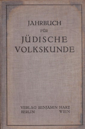 Item 10374. JAHRBUCH FÜR JÜDISCHE VOLKSKUNDE, VOLS. 25, -26 AND 27 [COMPLETE THUS]