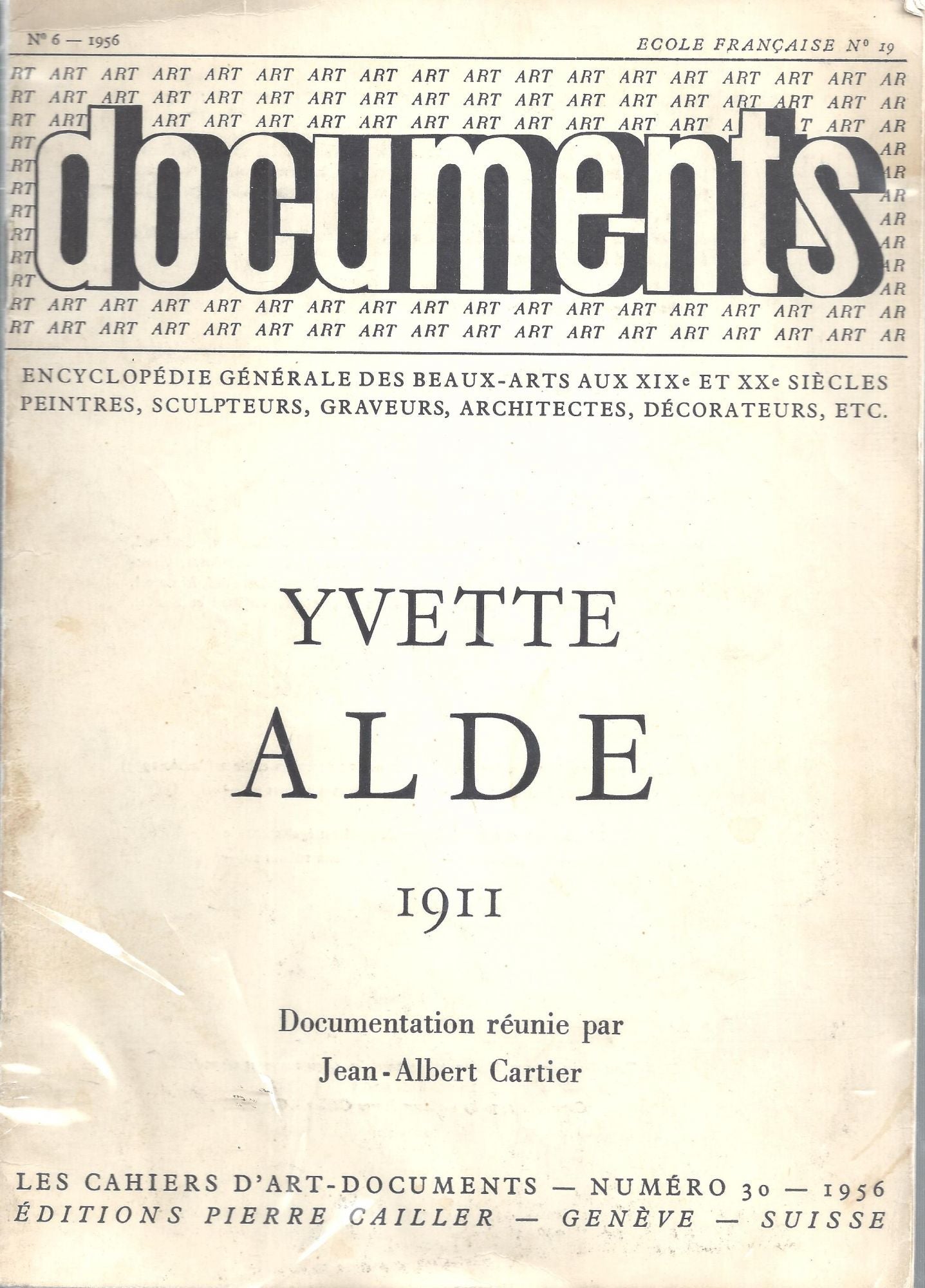 YVETTE ALDE, 1911  Jean-Albert Cartier