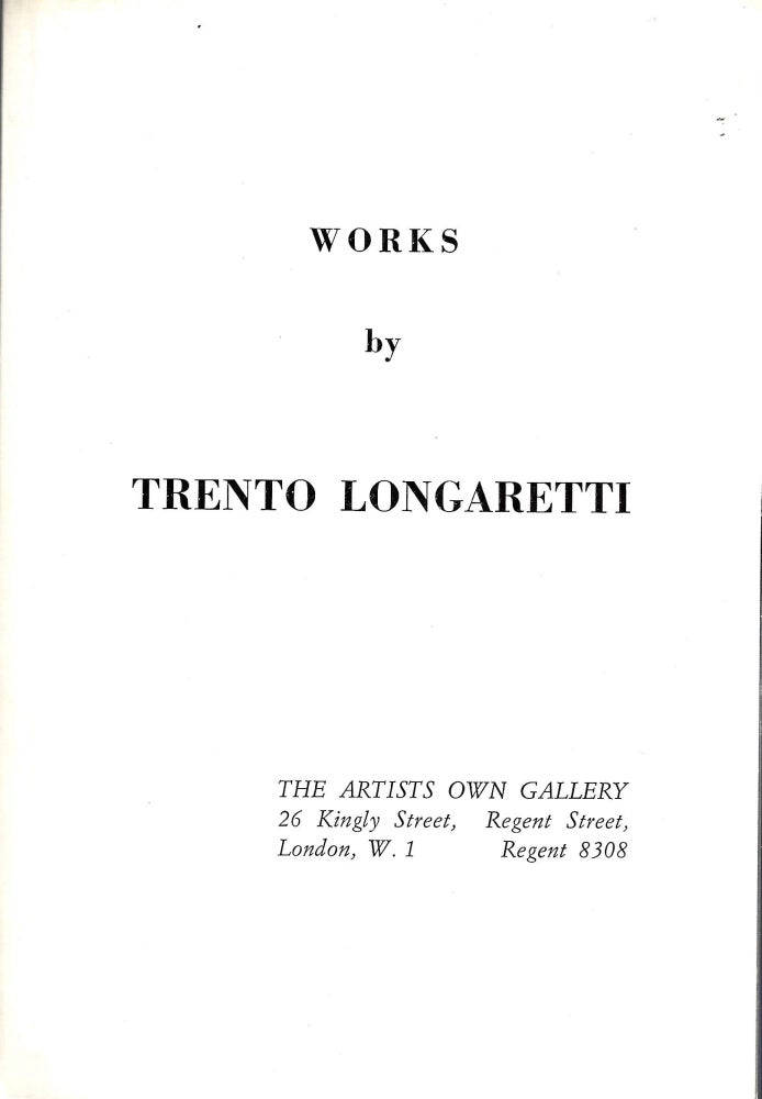 Item 10456. WORKS BY TRENTO LONGARETTI
