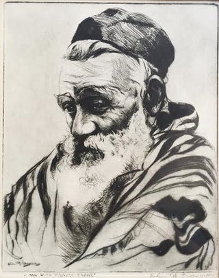 Item 10571. [ETCHING] MAN WITH PRAYER-SHAWL [SIGNED BY ARTIST]