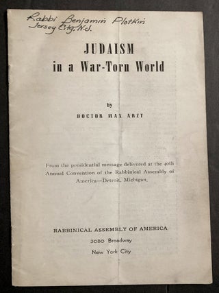 Item 54216. JUDAISM IN A WAR-TORN WORLD (xt)