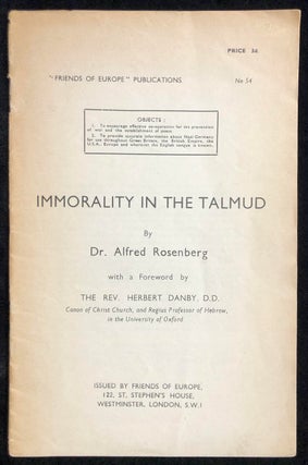 Item 54459. IMMORALITY IN THE TALMUD