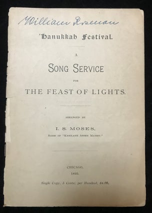 Item 54518. HANUKKAH FESTIVAL: A SONG SERVICE FOR THE FEAST OF LIGHTS