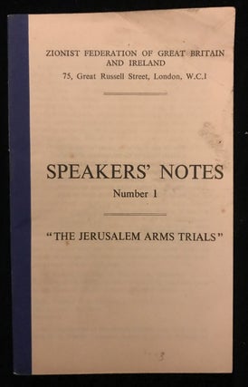 Item 54532. THE JERUSALEM ARMS TRIALS