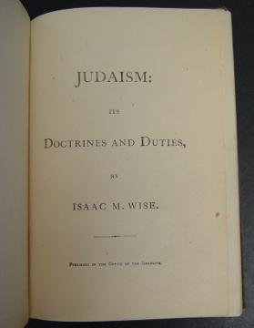 Item 54576. JUDAISM: ITS DOCTRINES AND DUTIES.