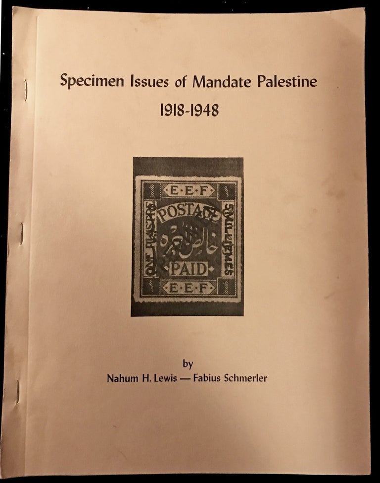 Item 54648. SPECIMEN ISSUES OF MANDATE PALESTINE, 1918-1948
